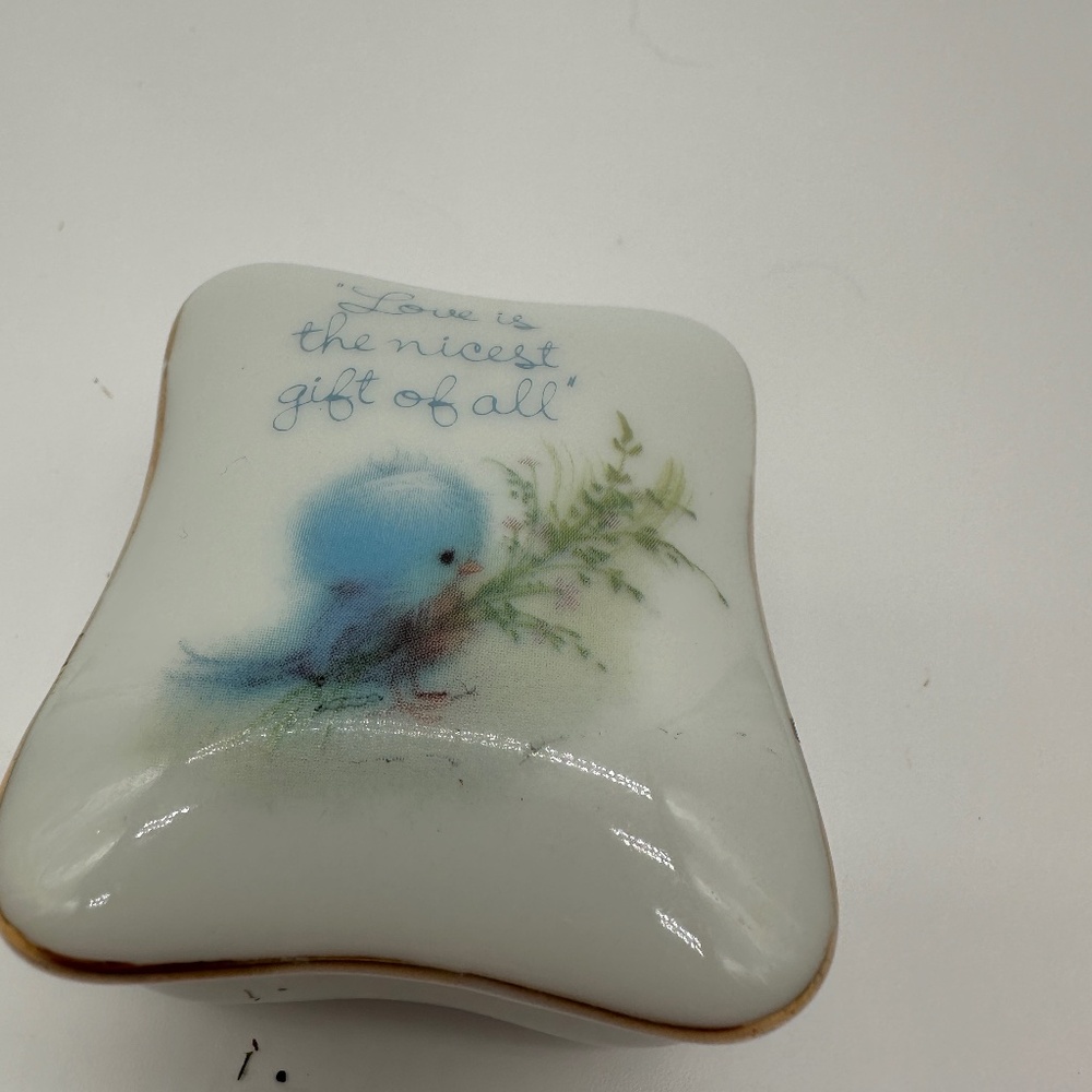 Designers Collection Bluebird Porcelain Trinket Box